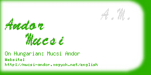 andor mucsi business card